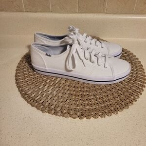 Keds Women's Classic White Lace-Up Sneakers